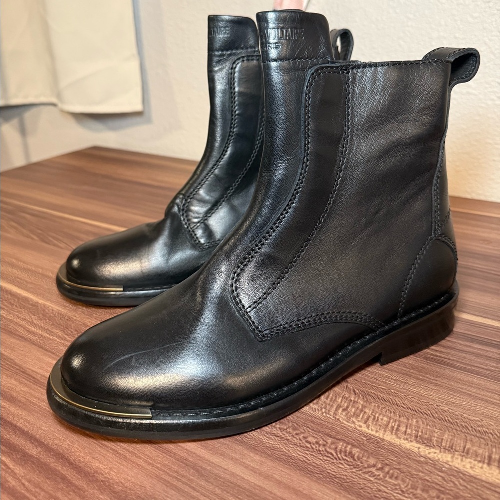 Zadig & Voltaire Laureen Metal Toe Ankle Boots NWOT Size 37 - Picture 5 of 9